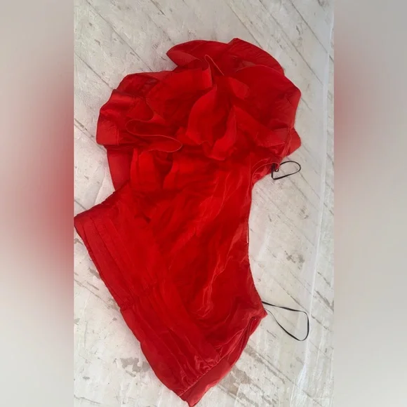 Risa One Shoulder Ruffle Top - Picture 8 of 8